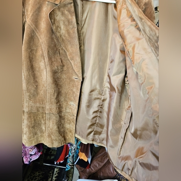 COLDWATER CREEK BROWN GENUINE SUEDE LEATHER JACKET PLUS SIZE 2XL - Picture 5 of 6